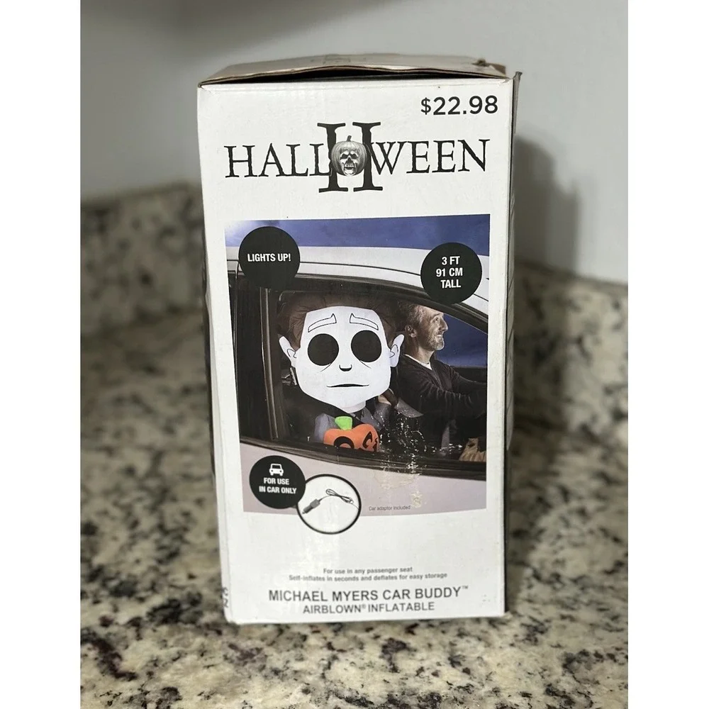 Halloween, Michael Myers Car Buddy Air Blown Inflatable Light Up, 3 Foot, NIB - Picture 2 of 11